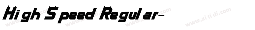 High Speed Regular字体转换